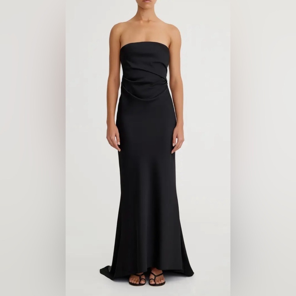 NWOT Significant Other Lucile Strapless Satin Gown with Train Sz 6